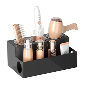 Countertop Hair Dryer Organizer Holder for Storing Flat Irons Curling Irons Combs Cosmetics