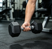 Mancuernas Ajustables Hexagonales MsCustom, Ligeras, Antideslizantes, de Hierro Fundido con Revestimiento de Goma, Equipo de Gimnasio en Casa para Entrenamiento de Fuerza
