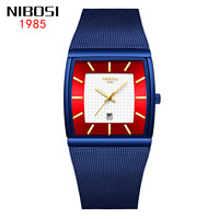 Harga Grosir - Jam Tangan Quartz NIBOSI 2376 Pria Jam Tangan Mewah Terbaik Gelang Emas Jam Tangan Tahan Air Baja untuk Pria