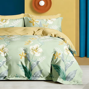 Wholesale Jacquard Cotton 200TC Plant Pattern Quilt <b>Bed</b> Linen Hotel Home Bedding Set From China Fast Ship to EU - Product Image 4