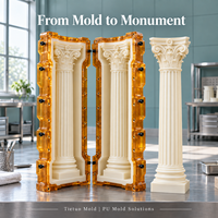 Moule de colonne romaine en PU à noyau élastomère en résine Tietuo C091-G4, construction durable, fabricant professionnel de moules, MOQ 1 ensemble