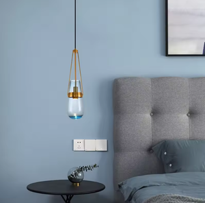 Zeal Lighting, luz colgante LED moderna, cristal azul marino para vestíbulo de Hotel, candelabro elegante y luces colgantes - Product Image 3