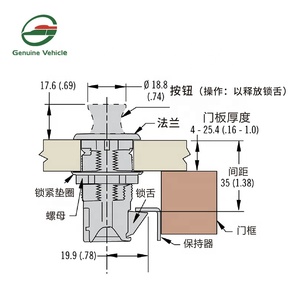 אמיתי ימי קרוון RV תפס מיני Camper רכב לדחוף כפתור סירת אביזרי נעילת מתכת דלת שער נעילה - Product Image 4