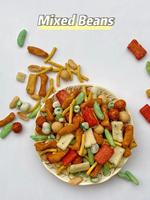 Mélange de craquelins de riz et cacahuètes salées cuites à la japonaise - Snack aux noix semi-moelleux en sachet