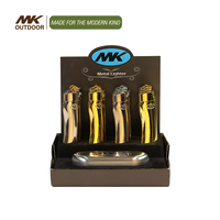 MK Rose Or Couleur Briquet Bougie Jet Flamme Dragon Électrique Briquet Étincelle Porte-clés Personnalisé Briquet Couverture Métal Briquet Couverture