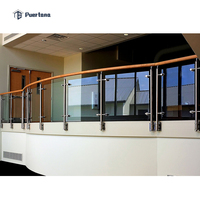 Veranda Balkon Glasgeländer Aluminium U-Profil Glas Treppengeländer Edelstahl