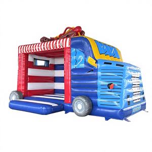 บ้านลมเด็กแบบคอมโบพร้อมสไลเดอร์ ผลิตจาก PVC แข็งแรง รับน้ำหนักได้ 300 กก. สำหรับ 4-8 คน-CMD - Product Image 1