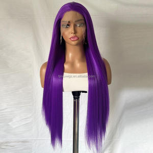 Peluca Larga Morada Para Cosplay – Fibra Sintética Resistente Al Calor, Con Brazalete Trenzado Y Tatuajes Temporales, Ideal Para Anime Y Carnaval