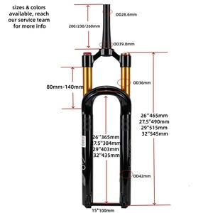 <span class=keywords><strong>Forcella</strong></span> ammortizzata MTB Coassiale MOZO, tubo interno in acciaio da <span class=keywords><strong>36</strong></span> mm, tubo esterno da 42 mm, corona in alluminio, 26/27,5/29/32 pollici, OEM/ODM - Product Image 6
