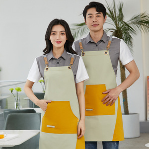 Delantales de lona de poliéster impermeables para restaurantes, cafeterías, tiendas de té con leche, floristerías, profesionales de la teñitura del cabello - Product Image 1