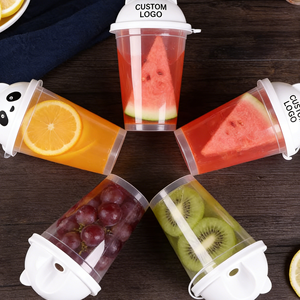 Gobelets jetables en PET à paroi simple de 14 oz, motif ours, diamètre 90 mm, recyclables pour fruits et café - Product Image 4