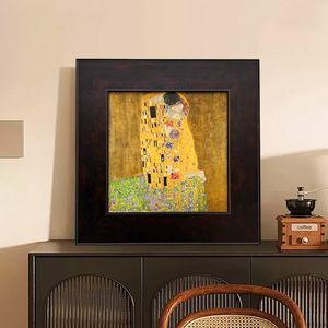 Stampa d'arte murale di alta qualità con cornice in legno massello, riproduzione classica di un'opera a olio di <span class=keywords><strong>Gustav</strong></span> <span class=keywords><strong>Klimt</strong></span> 'Il Bacio' - Product Image 5