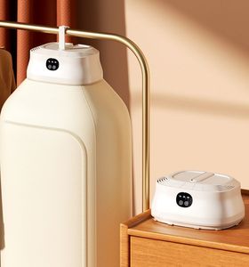 Mini secadora plegable compacta resistente, secadora de ropa eléctrica portátil con temporizador para uso doméstico en Hotel, carcasa de plástico con enchufe del Reino Unido - Product Image 3