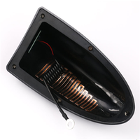 Antenne de voiture universelle JDM Racing noire Super Shark Fin avec fonction AM FM et base adhésive
