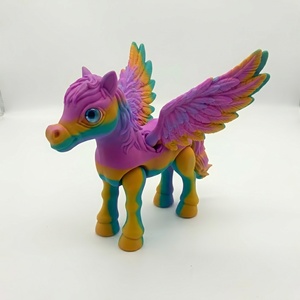 3D Printed <b>PLA</b> Flexible Crystal Pegasus Toys Kids Action Figure Horse Animals Children Big Size Collection Original - Product Image 6