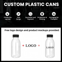 Bouteille en plastique ronde de qualité alimentaire PP de 200 ml, 250 ml, 300 ml, 350 ml, 400 ml, 500 ml en stock, bouteille à boisson pour l'emballage des boissons