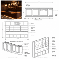 Comptoir de service et de présentation sur mesure pour café, pub et bar, solution tout-en-un pour usine
