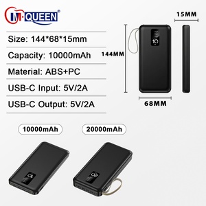 Mini Power Bank 10000 mAh 5V2A, batterie externe portable, chargeur ultra fin, Power Bank Rohs 10000 mAh 20000 mAh avec câble - Product Image 2