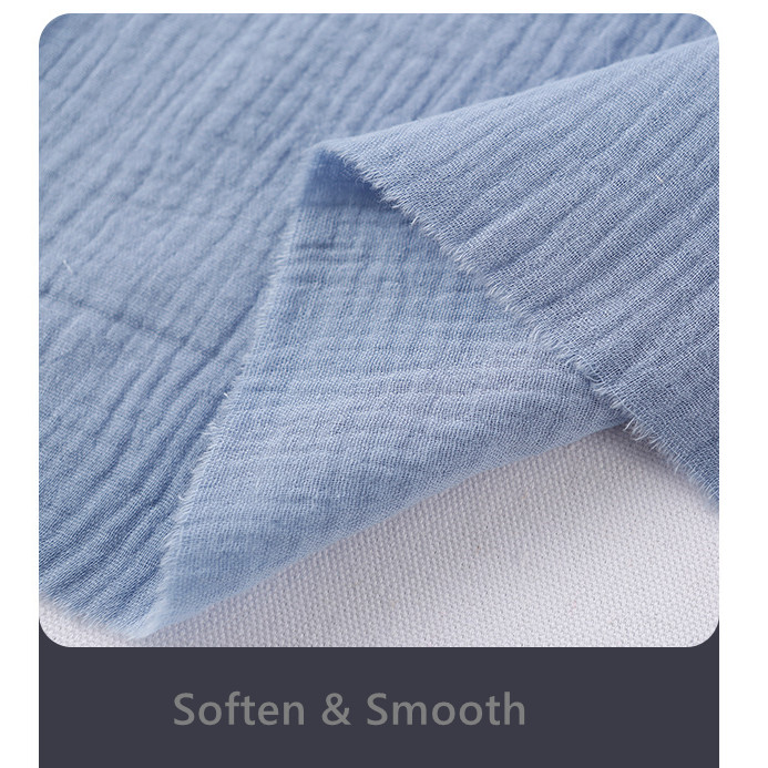 100%Cotton double layer gauze crepe curtain cloth living room for Home Decor colorful Ready Made
