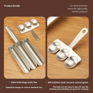 Sanlian casa pesce palla gamberetti <span class=keywords><strong>stampo</strong></span> liscio 304 in acciaio inox macchina <span class=keywords><strong>per</strong></span> <span class=keywords><strong>polpette</strong></span> di riso palla di carne imbottitura in metallo resistente - Product Image 4