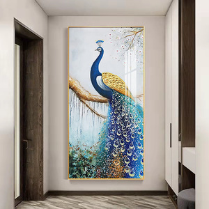 Couloir entrée décor moderne hôtel animal 5d diamant toile cristal porcelaine peinture photo mur art peinture décor - Product Image 6