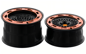 Nouvelles jantes forgées Beadlock en alliage personnalisées GS, design noir brillant et orange fraisé, 20x9J 22x10J 5x120 5x112 pour McLaren Fab Camino - Product Image 4