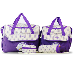 Sac à langer multifonctionnel grande capacité, ensemble de cinq pièces tendance pour maman, imperméable, sac à langer pour bébé, sac à langer pour maman, toutes saisons - Product Image 5