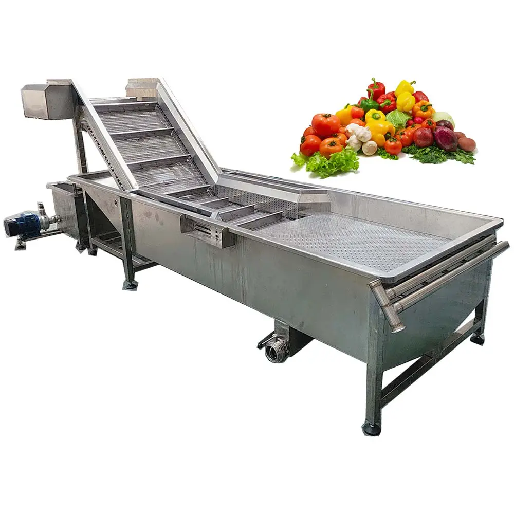 เครื่องล้างผักอัตโนมัติเครื่องล้างผักผลไม้และผักฟองสายการทำความสะอาดและอบแห้ง