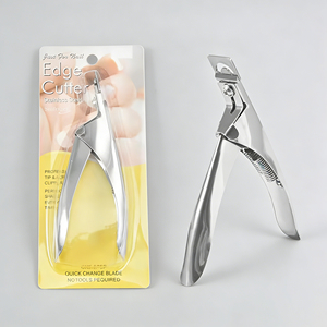 Coupe-ongles droit en acier inoxydable pour manucure et pédicure à domicile, salon de beauté personnel, pour ongles en acrylique et faux ongles - Product Image 5