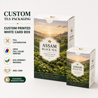 Boîte d'emballage en carton 350 g/m² pour thé noir Assam de qualité supérieure, impression offset professionnelle, vente en gros