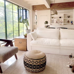 Sofá de Tela de Lino Moderno ATUNUS, Muebles para Sala de Estar, Sofá Tapizado Lavable Color Beige, Sofá Modular de 3 Plazas - Product Image 6