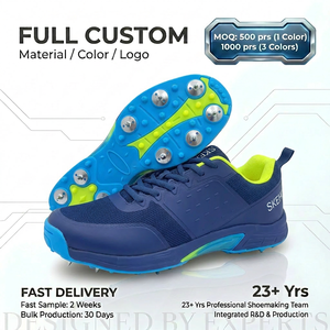 Calzado Deportivo OEM Ligero y Transpirable para Cricket, con Suela de Goma Antideslizante, Plantilla de EVA y Cordones - Product Image 1