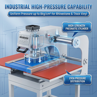 Presse à chaud pneumatique double station 40x60cm, presse de transfert thermique par sublimation de qualité industrielle pour T-shirt, efficacité 2X