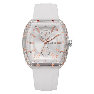 남성을위한 독특한 실리콘 젤리 시계 패션 스퀘어 디자인 석영 남성용 시계 블랙 고딕 펑크 캐주얼 스포츠 손목시계 - Product Image 1