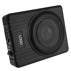 Car Music System Underseat Silm Subwoofer Compact 4-ohm 90db Sensitivity Powered 10inch Black Audio Amplifier Subwoofer Speaker