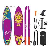 Tabla de Paddle Surf Inflable de 11' (32" de Ancho, 6" de Grosor) Resistente con Remo Ajustable, Mochila, Bomba y Correa