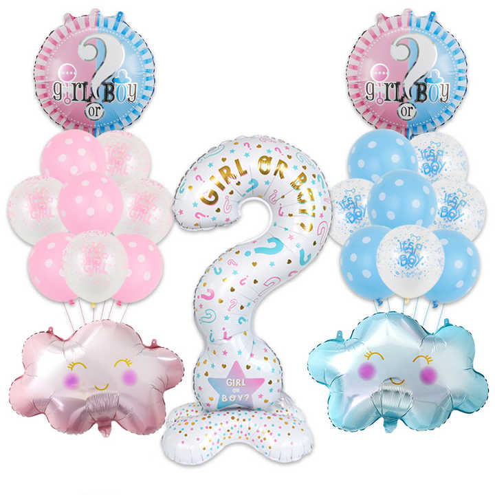 10 Pcs Gender Reveal Balloons - Baby Boy Or Girl Foil Letter Balloons - Mylar Balloons For Baby Shower & Gender Reveal Party - View #5