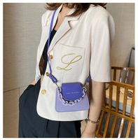 Sac à main Simple en acrylique pour femme, petits sacs à bandoulière polyvalent et décontracté avec chaîne Simple
