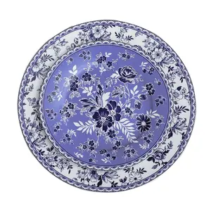 婚礼活动瓷器复古盘子陶瓷花卉餐盘套装装饰盘