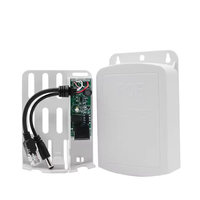 Répartiteur PoE non isolé 48V 12V 1.2A 15W IEEE802.3af/at 10/100Mbps étanche pour extérieur, en plastique technique, mural, pour vidéosurveillance
