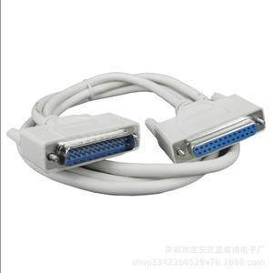 สายต่อขยาย DB25 แบบตัวผู้ต่อตัวผู้ 25 พิน สายดาต้าเครื่องพิมพ์แบบขนาน หุ้มฉนวน PVC ตัวนำทองแดงแท้ - Product Image 1