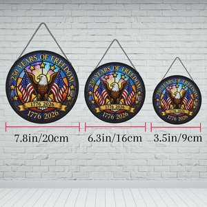 Atrapasueños de Vidrio con Diseño de 250 Años de Historia de Estados Unidos, Decoración para Colgar en la Ventana - Product Image 5