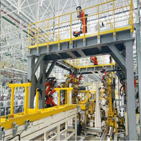 Chaîne de production économique de voitures électriques sur mesure, système de robots soudeurs, usine d'assemblage, machines à tournage clés
