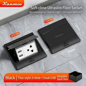 <span class=keywords><strong>Prise</strong></span> de sol thaïlandaise encastrée ultra-mince, étanche, à ouverture rapide, <span class=keywords><strong>en</strong></span> alliage d'aluminium de type 120, avec amortissement - Product Image 6