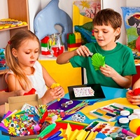 Cajas de Colores Personalizables, Servicio FBA, Venta al por Mayor, Juegos de Juguetes de Plástico Hechos a Mano para Niños, Manualidades, Biblioteca, Surtidos