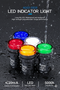 AD22-22DS 22Mm Bảng Điều Chỉnh Gắn Kết Dẫn Chỉ Số Ánh Sáng 12V 24V 110V 220V Công Nghiệp Tín Hiệu Thí điểm Đèn Cho Máy Điều Khiển - Product Image 4