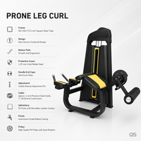 Machine professionnelle de curl des jambes couchées pour usage commercial intensif, idéale pour le renforcement des ischio-jambiers, équipement de fitness pour salle de sport