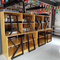 Pieds de Table en Métal Industriels en Fonte et Acier pour Bureau, Banc, Table à Manger ou à Café