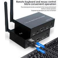 Extenseur HDMI KVM sans fil 1080P 200M, extenseur KVM USB sans fil, transmetteur et récepteur audio-vidéo, prend en charge la souris et le clavier