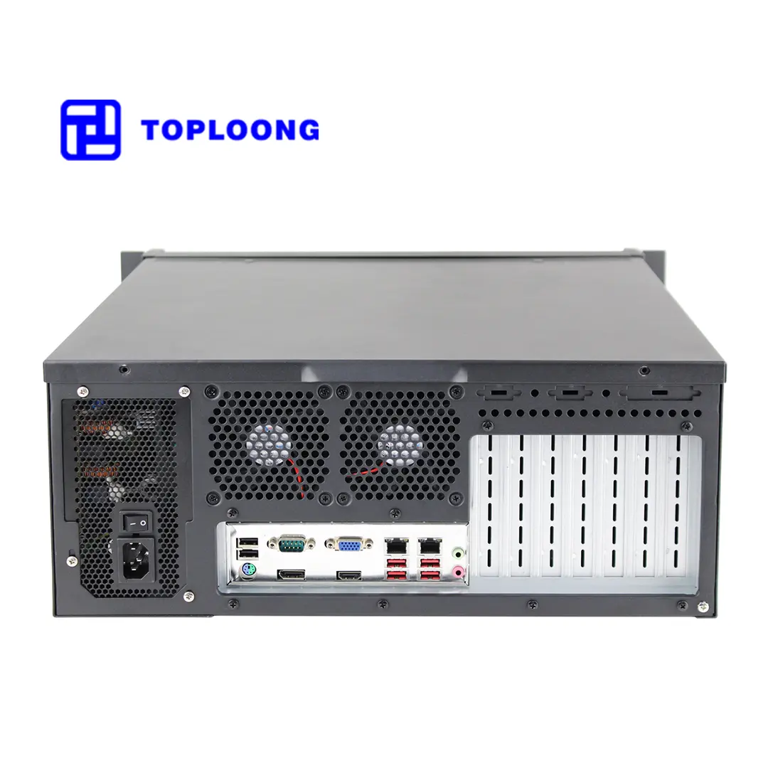 Top4508E Odm Black 4U Caja de computadora industrial 8*3,5 pulgadas Hdd Bay Atx Server Case Atx Psu Pc Box Enclosure